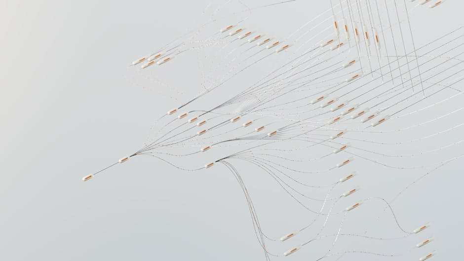 5G Ağlar Yapay Zeka Uygulamalarında Gecikme Sorununu Çözebilir mi? — Abstract illustration depicting complex digital neural networks and data flow.